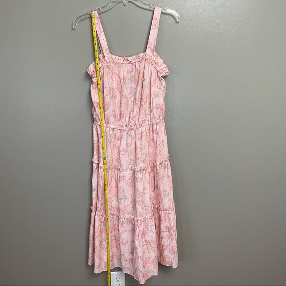 Tommy Hilfiger Womens Marlo Pink Paisley Calf Daytime Midi Dress NWT size 6 - Picture 4 of 11